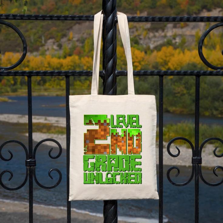 Level 2nd Grade Unlocked Game Pixel Kids Boy Back To School Canvas Tote Bag