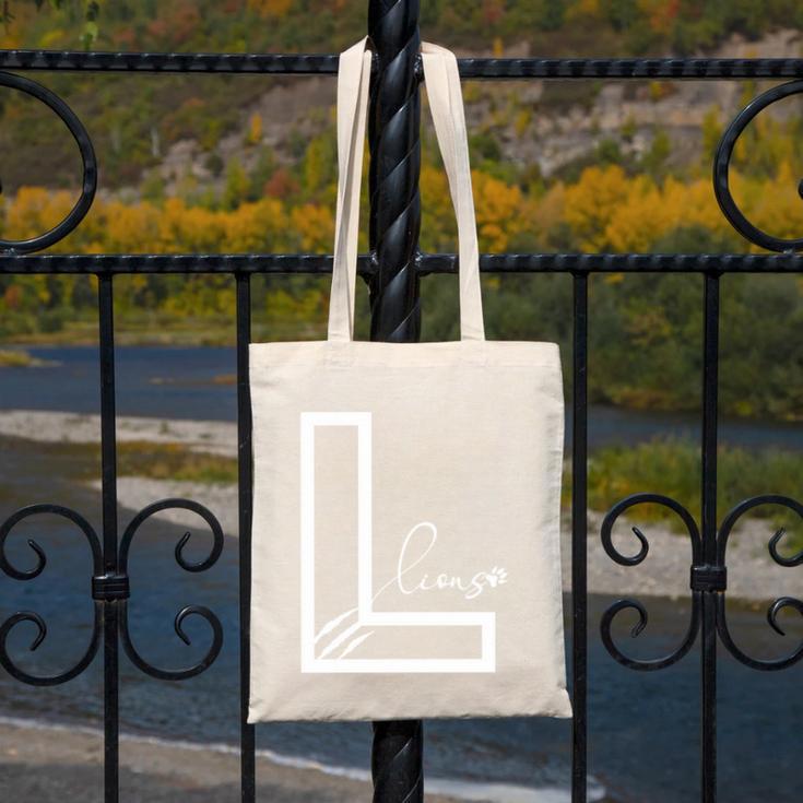 Lions Mascot School Sports Fan Team Spirit Back To School Canvas Tote Bag Lions Mascot School Sports Fan Team Spirit Back To School Canvas Tote Bag