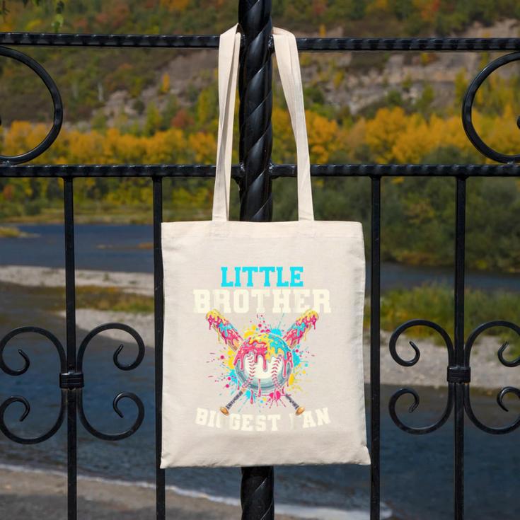 Little Brother Biggest Fan Baseball Cream Drip Crossed Bats Canvas Tote Bag Little Brother Biggest Fan Baseball Cream Drip Crossed Bats Canvas Tote Bag