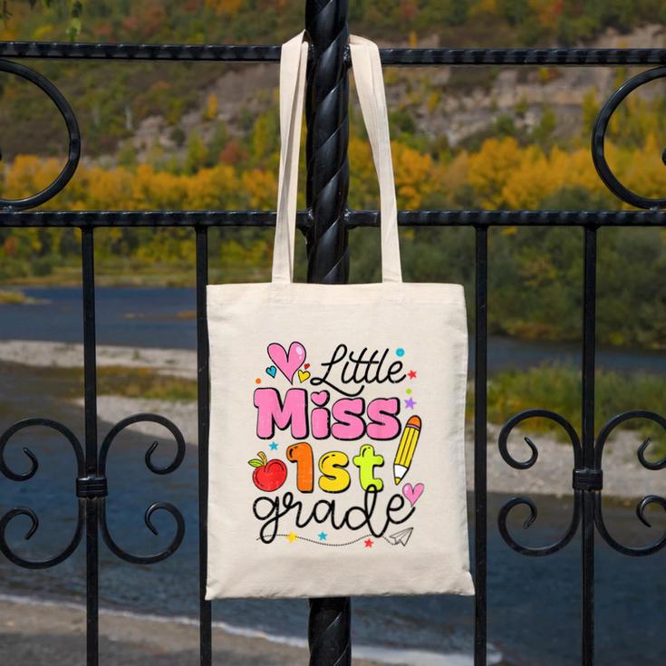 Little Miss 1st Grade Back To School Cute First Grade Girls Canvas Tote Bag Little Miss 1st Grade Back To School Cute First Grade Girls Canvas Tote Bag