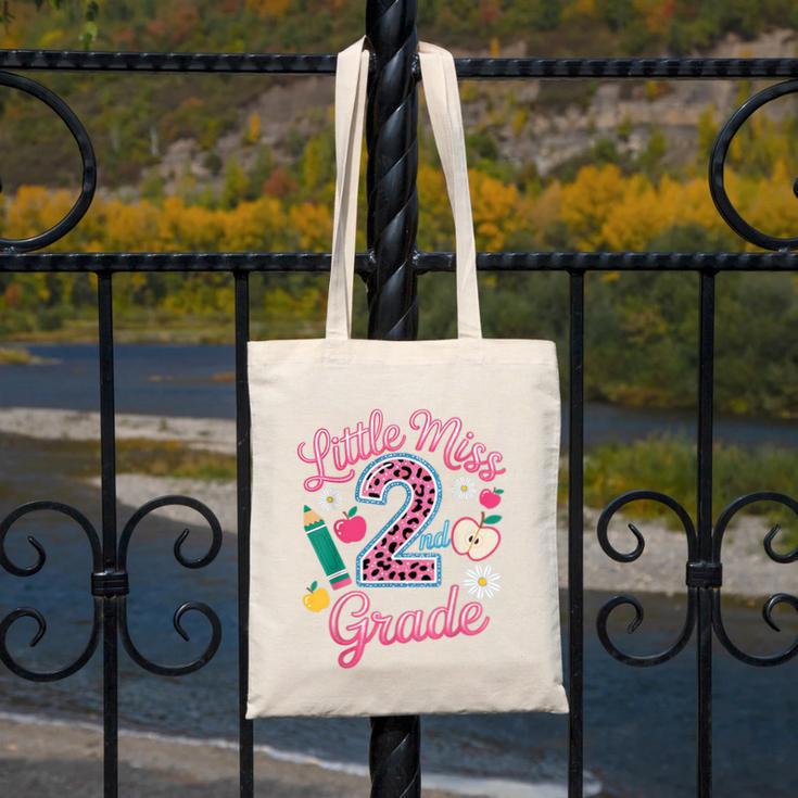 Little Miss 2nd Grade Grader Girls 1st Day Back To School Canvas Tote Bag Little Miss 2nd Grade Grader Girls 1st Day Back To School Canvas Tote Bag