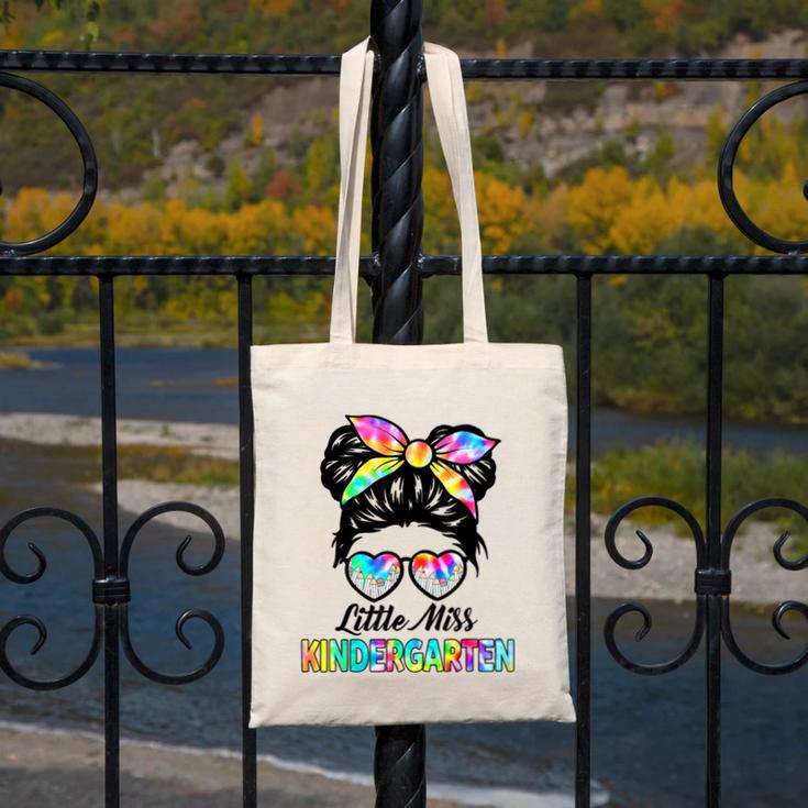 Little Miss KINDERGARTEN First Day Back To School Girls Kids Canvas Tote Bag