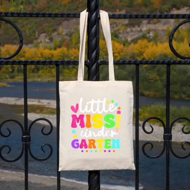 Little Miss Kindergarten Kids Girls Pencil Back To School Canvas Tote Bag Little Miss Kindergarten Kids Girls Pencil Back To School Canvas Tote Bag