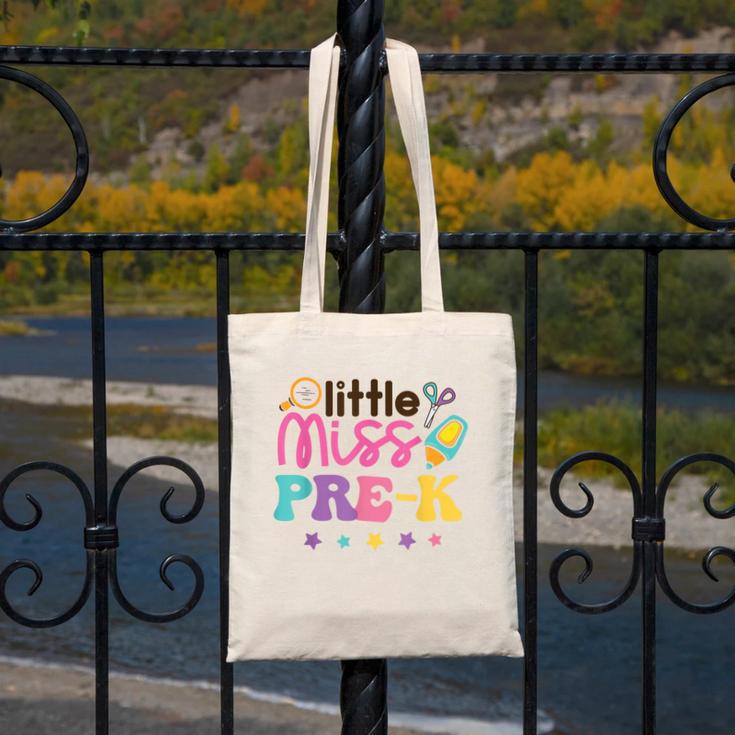 Little Miss Pre-K Preschool First Day Back To School Girls Canvas Tote Bag Little Miss Pre-K Preschool First Day Back To School Girls Canvas Tote Bag
