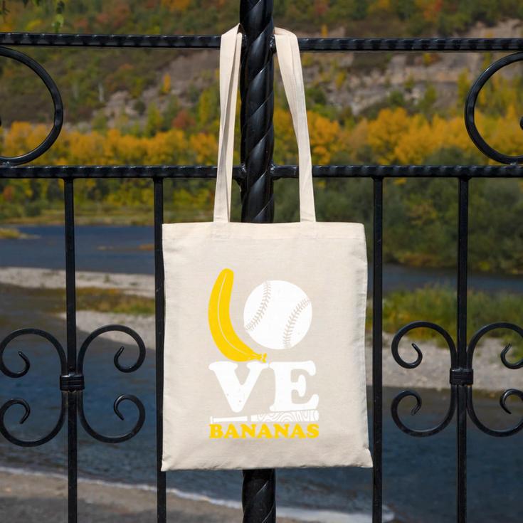 Love Bananas Banana Baseball Canvas Tote Bag