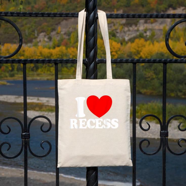 I Love Recess Red Heart Back To School Kids Recess Canvas Tote Bag I Love Recess Red Heart Back To School Kids Recess Canvas Tote Bag
