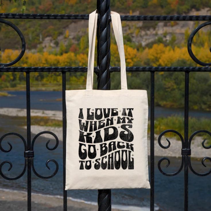 I Love It When My Kids Go Back To School Canvas Tote Bag