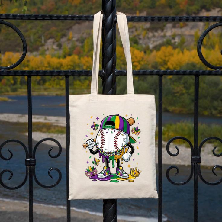 Mardi Gras Ice Cream Drip Baseball Carnival Party Mask Boys Canvas Tote Bag Mardi Gras Ice Cream Drip Baseball Carnival Party Mask Boys Canvas Tote Bag