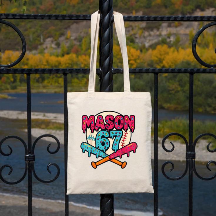 Mason 67 Ice Cream Drip Baseball Meme Graphics Canvas Tote Bag Mason 67 Ice Cream Drip Baseball Meme Graphics Canvas Tote Bag