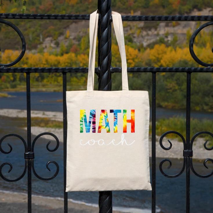 Math Coach For Work Tie Dye Back To School Appreciation Day Canvas Tote Bag Math Coach For Work Tie Dye Back To School Appreciation Day Canvas Tote Bag