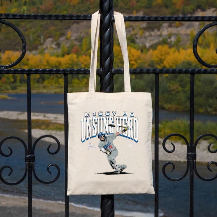 Miguel Rojas Unsung Hero Los Angeles Baseball MLBPA Canvas Tote Bag Miguel Rojas Unsung Hero Los Angeles Baseball MLBPA Canvas Tote Bag