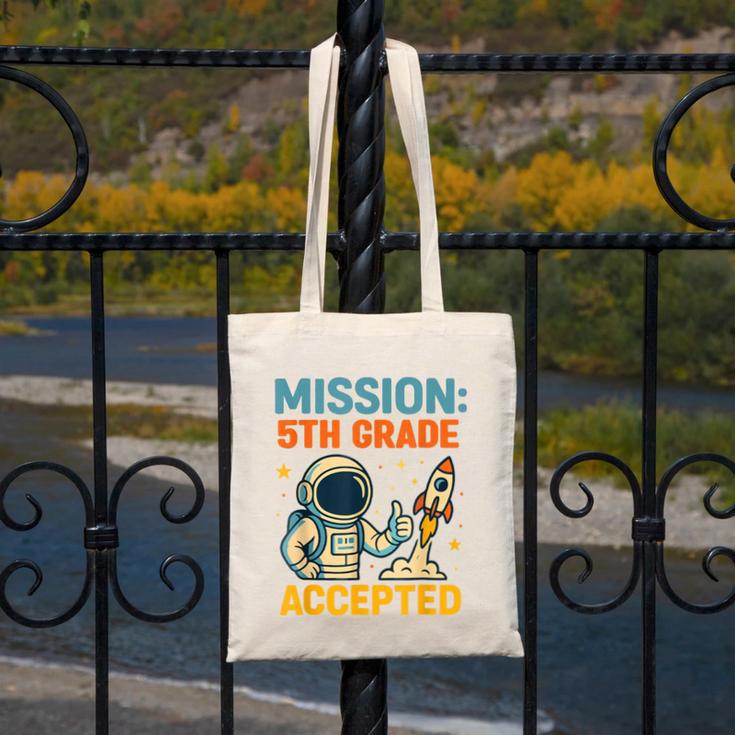 Mission Fifth 5th Grade Accepted Back To School Vintage Canvas Tote Bag