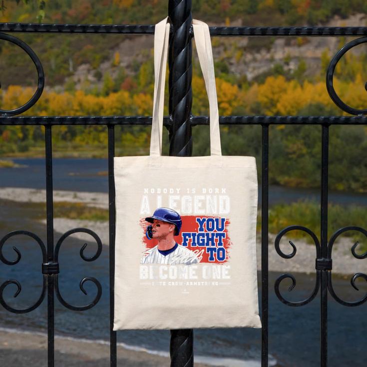 Nobody Is Born A Legend Pete Crow Armstrong Chicago Baseball Canvas Tote Bag Nobody Is Born A Legend Pete Crow Armstrong Chicago Baseball Canvas Tote Bag