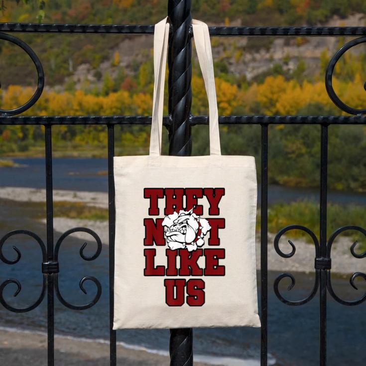 Not Like Bulldog Back To School Spirit M Canvas Tote Bag