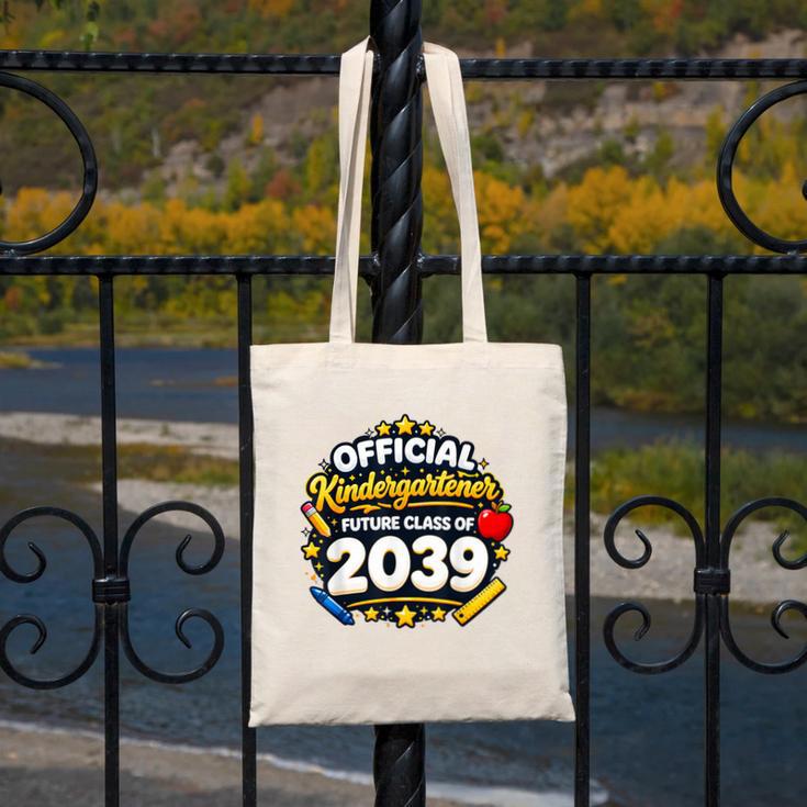 Official Kindergartener Future Class Of 2039 Back To School Canvas Tote Bag Official Kindergartener Future Class Of 2039 Back To School Canvas Tote Bag