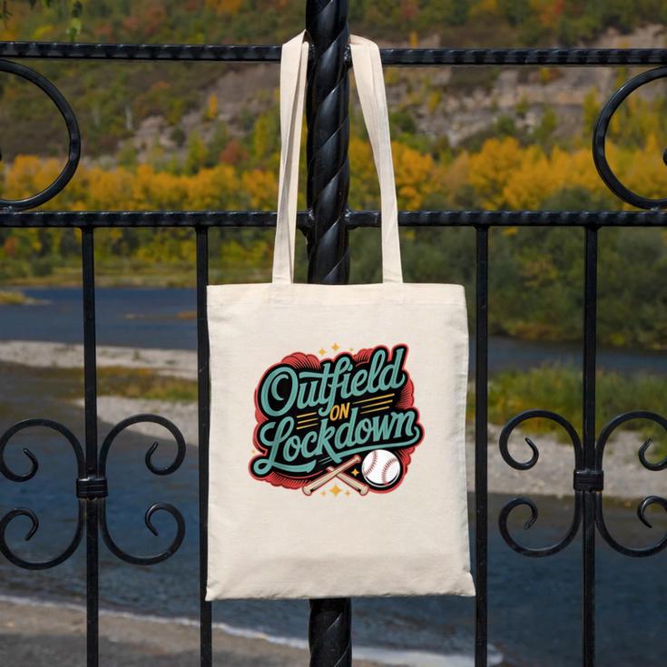 Outfield On Lockdown Baseball Defense Sports Canvas Tote Bag Outfield On Lockdown Baseball Defense Sports Canvas Tote Bag