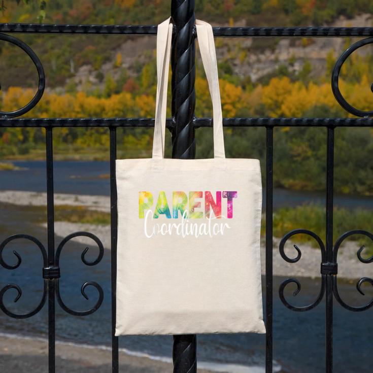 Parent Coordinator Tie Dye Back To School Appreciation Canvas Tote Bag Parent Coordinator Tie Dye Back To School Appreciation Canvas Tote Bag