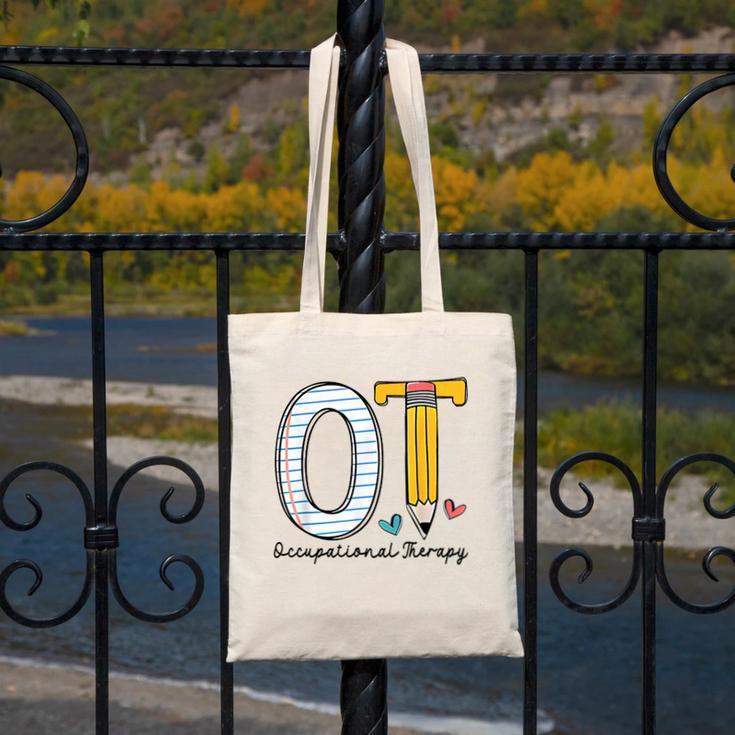 Pediatric Occupational Therapy Paper Pencil Back To School Canvas Tote Bag