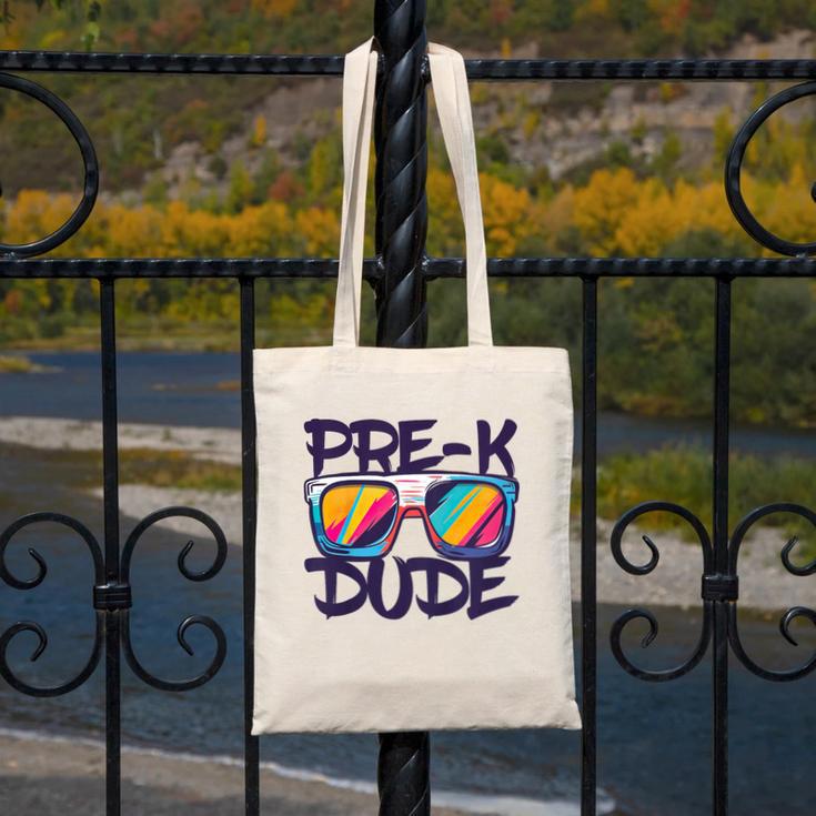 Pre-K Dude Shirt Graduation Back To School PreK Boy Girl Canvas Tote Bag