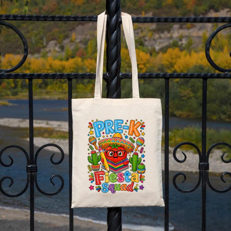 Pre-K Fiesta Squad Cute Tomato Back To School Party Canvas Tote Bag