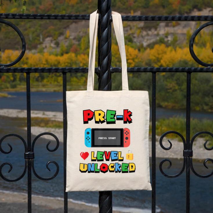 Pre-K Level Unlocked Back To School Video Game Canvas Tote Bag