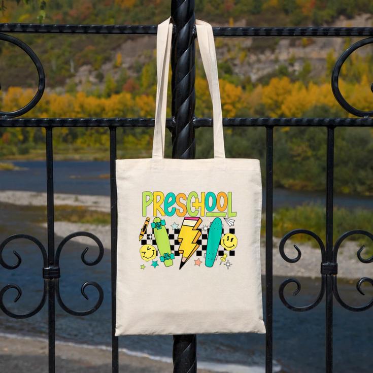 Preschool Skateboard Back To School Boy Girl Kid Canvas Tote Bag Preschool Skateboard Back To School Boy Girl Kid Canvas Tote Bag
