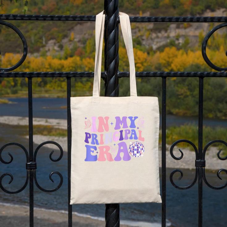 In My Principal Era Groovy School Principal Back To School Canvas Tote Bag In My Principal Era Groovy School Principal Back To School Canvas Tote Bag