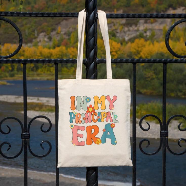 In My Principal Era Retro Groovy Back To School Principal Canvas Tote Bag In My Principal Era Retro Groovy Back To School Principal Canvas Tote Bag