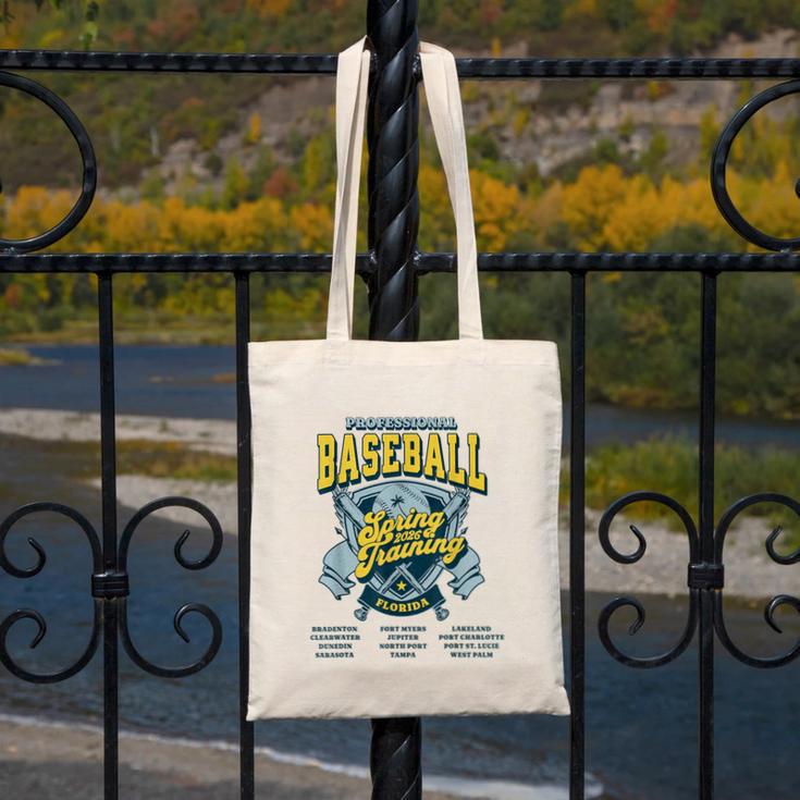 Professional Baseball Spring Training 2026 Florida Cities Canvas Tote Bag