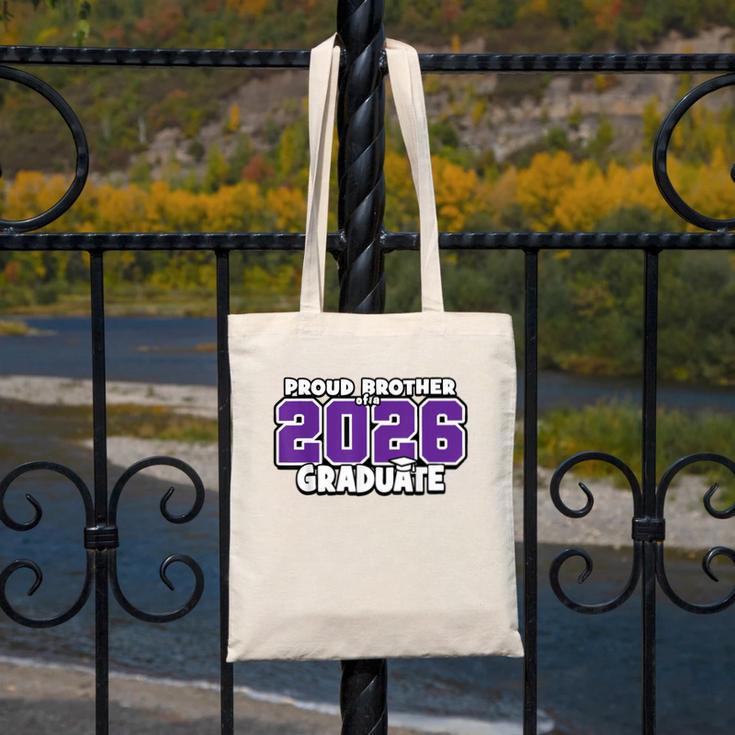 Proud Brother Of 2026 Graduate Matching Back To School P Canvas Tote Bag Proud Brother Of 2026 Graduate Matching Back To School P Canvas Tote Bag