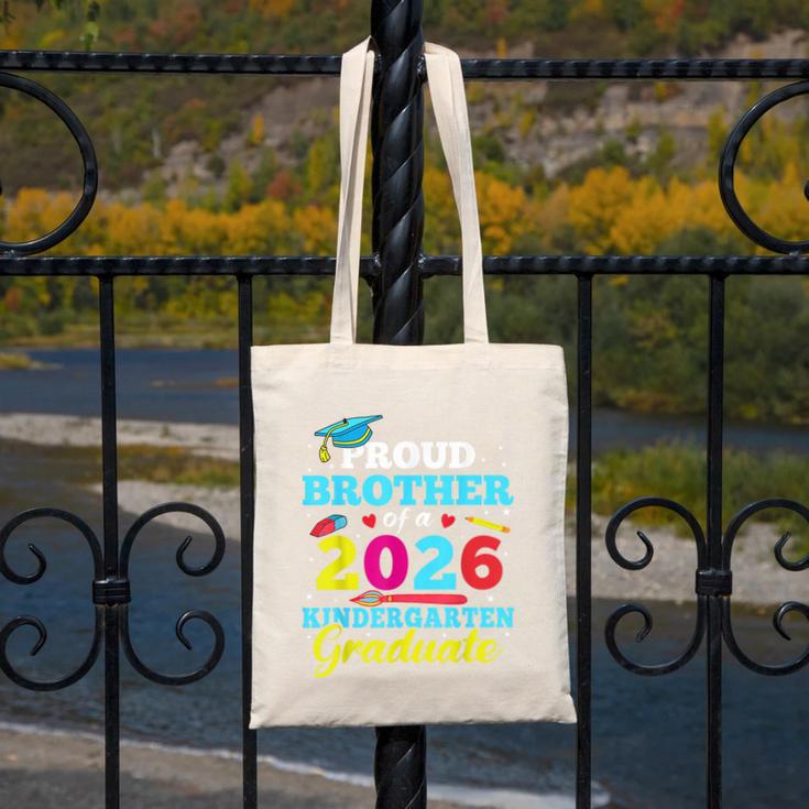 Proud Brother Of 2026 Kindergarten Graduate Back To School Canvas Tote Bag Proud Brother Of 2026 Kindergarten Graduate Back To School Canvas Tote Bag