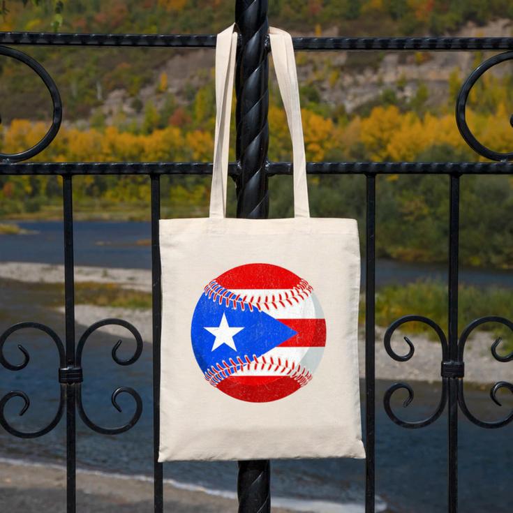 Puerto Rico Baseball Flag Boricua Beisbol Fan Gear Canvas Tote Bag Puerto Rico Baseball Flag Boricua Beisbol Fan Gear Canvas Tote Bag