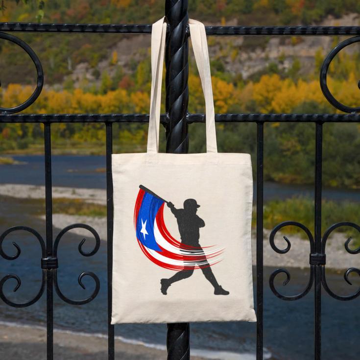Puerto Rico Baseball Flag Player Boricua Heritage Sports Canvas Tote Bag Puerto Rico Baseball Flag Player Boricua Heritage Sports Canvas Tote Bag