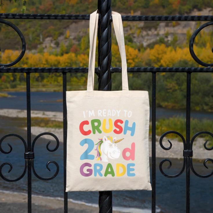 Im Ready To Crush 2nd Grade Boy Unicorn Back To School Canvas Tote Bag Im Ready To Crush 2nd Grade Boy Unicorn Back To School Canvas Tote Bag