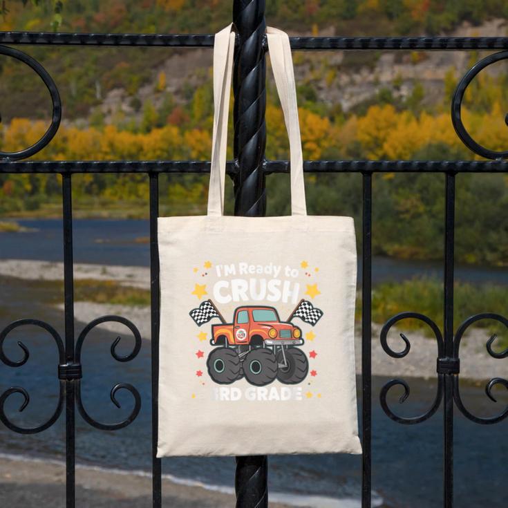 Im Ready To Crush 3rd Grade Boy Monster Truck Back To School Canvas Tote Bag Im Ready To Crush 3rd Grade Boy Monster Truck Back To School Canvas Tote Bag
