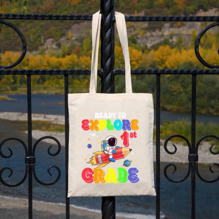 Ready To Explore 1st Grade Astronaut Back To School Canvas Tote Bag