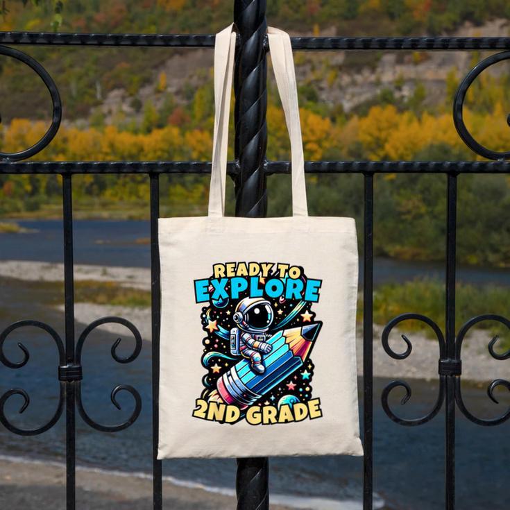 Ready To Explore 2nd Grade Kids Astronaut Back To School Canvas Tote Bag Ready To Explore 2nd Grade Kids Astronaut Back To School Canvas Tote Bag