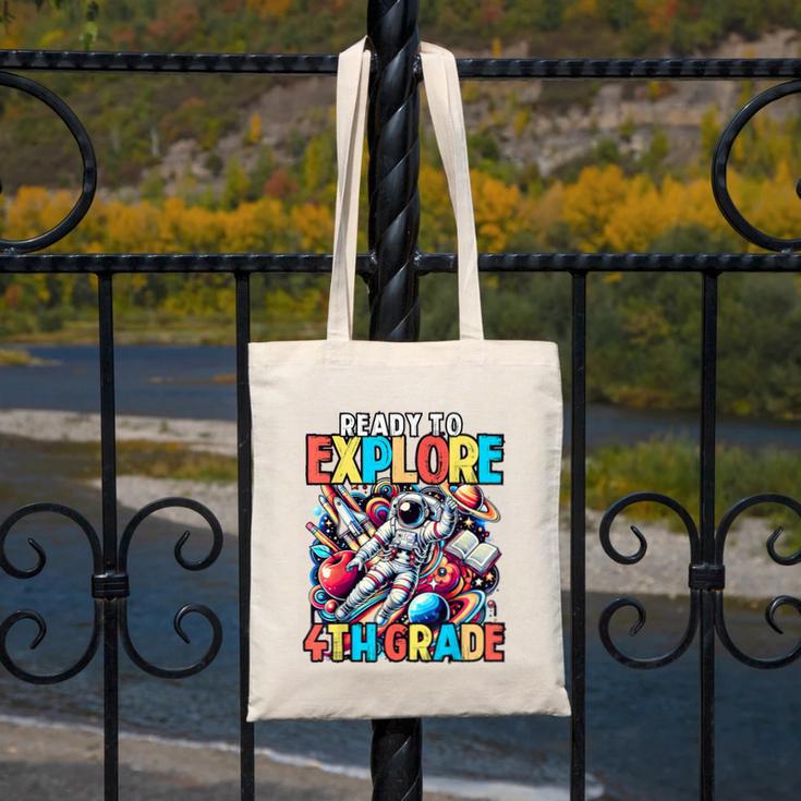 Ready To Explore 4th Grade Boys Astronaut Back To School Canvas Tote Bag