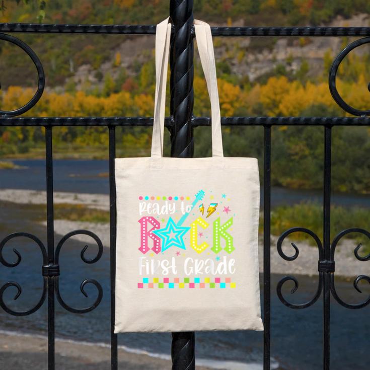 Ready To Rock First Grade Back To School 1st Grade Boys Kids Canvas Tote Bag Ready To Rock First Grade Back To School 1st Grade Boys Kids Canvas Tote Bag