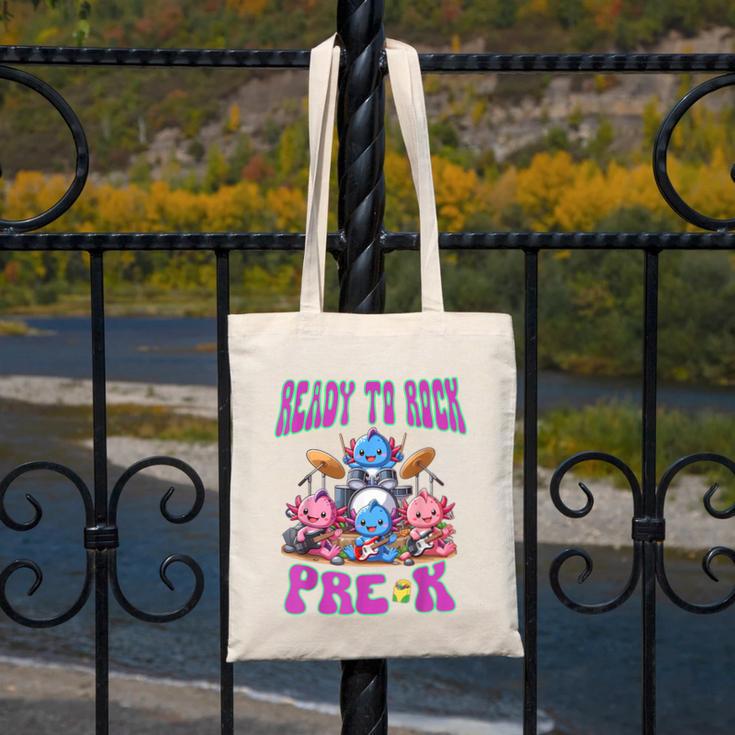 Ready To Rock Pre K Back To School Axolotl Preschool Canvas Tote Bag Ready To Rock Pre K Back To School Axolotl Preschool Canvas Tote Bag