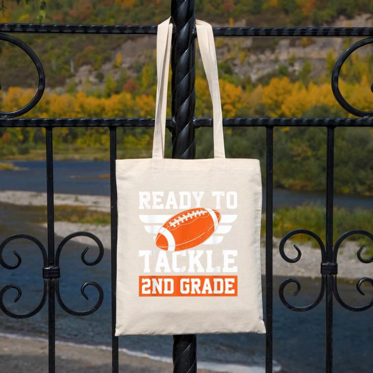 Ready To Tackle 2nd Grade Back To School Kids Football Canvas Tote Bag