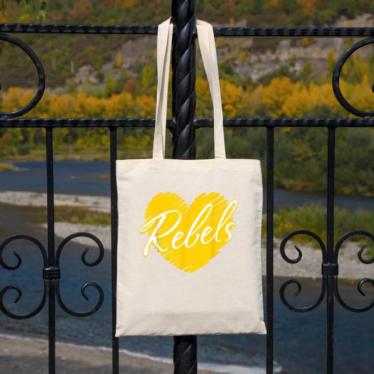 Rebels Heart Back To School Spirit GY Canvas Tote Bag Rebels Heart Back To School Spirit GY Canvas Tote Bag