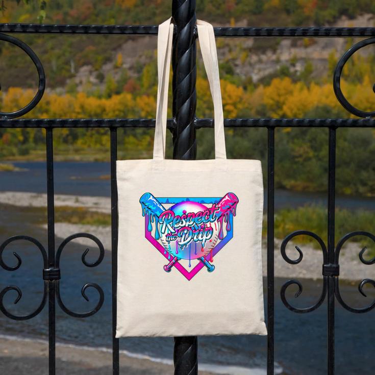 Respect The Drip Baseball Ice Cream For Kids Boys Youth Canvas Tote Bag Respect The Drip Baseball Ice Cream For Kids Boys Youth Canvas Tote Bag