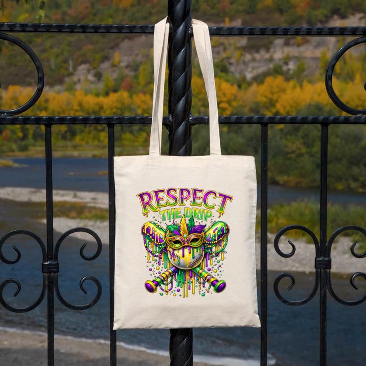 Respect The Drip Mardi Gras Baseball Ice Cream Boys Carnival Canvas Tote Bag Respect The Drip Mardi Gras Baseball Ice Cream Boys Carnival Canvas Tote Bag