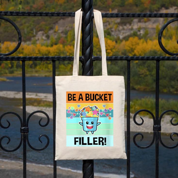 Retro Be A Bucket Filler Shirt Back To School Shirt Canvas Tote Bag Retro Be A Bucket Filler Shirt Back To School Shirt Canvas Tote Bag