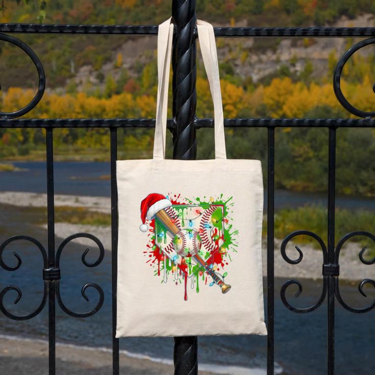 Santa Sports Ice Baseball Christmas Xmas Pajama Kid Men Boys Canvas Tote Bag Santa Sports Ice Baseball Christmas Xmas Pajama Kid Men Boys Canvas Tote Bag