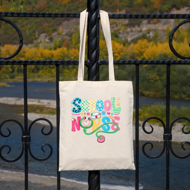 School Nurse Colorful Costume Back To School Nursing Job Canvas Tote Bag
