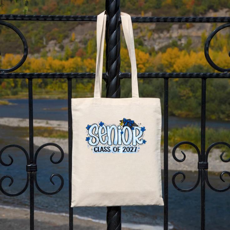 Senior 2027 Blue Girls Class Of 27 Back To School Canvas Tote Bag Senior 2027 Blue Girls Class Of 27 Back To School Canvas Tote Bag