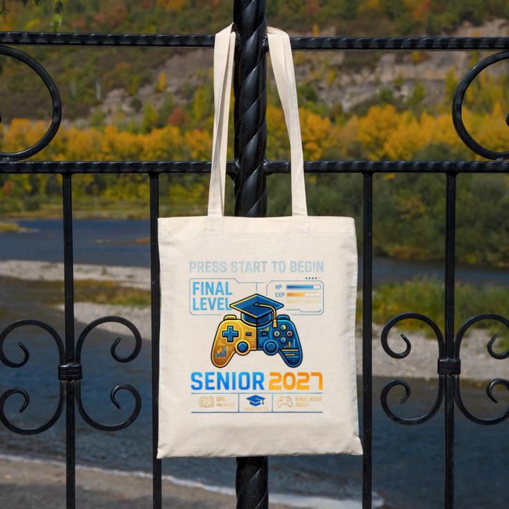 Senior Class Of 2027 Back To School Gamer Boys Senior 2027 Canvas Tote Bag
