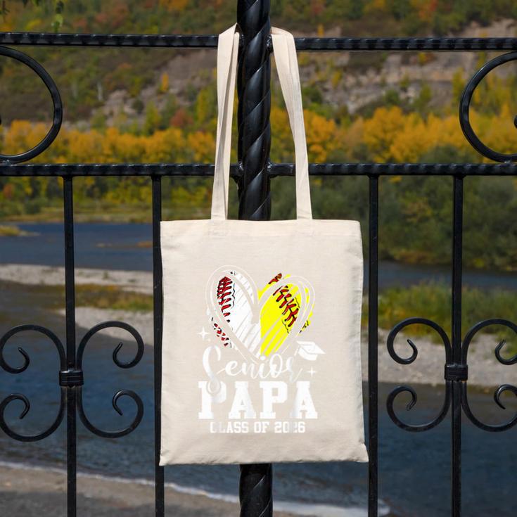 Senior Papa Class Of 2026 Baseball Softball Graduation Heart Canvas Tote Bag Senior Papa Class Of 2026 Baseball Softball Graduation Heart Canvas Tote Bag